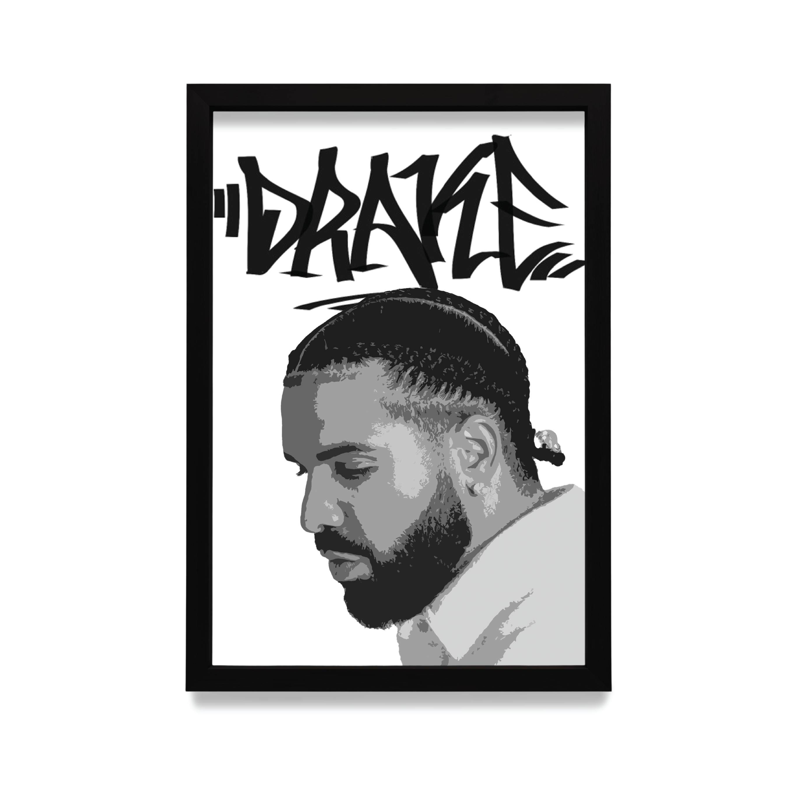 Plakat Drake w czarnej ramie
