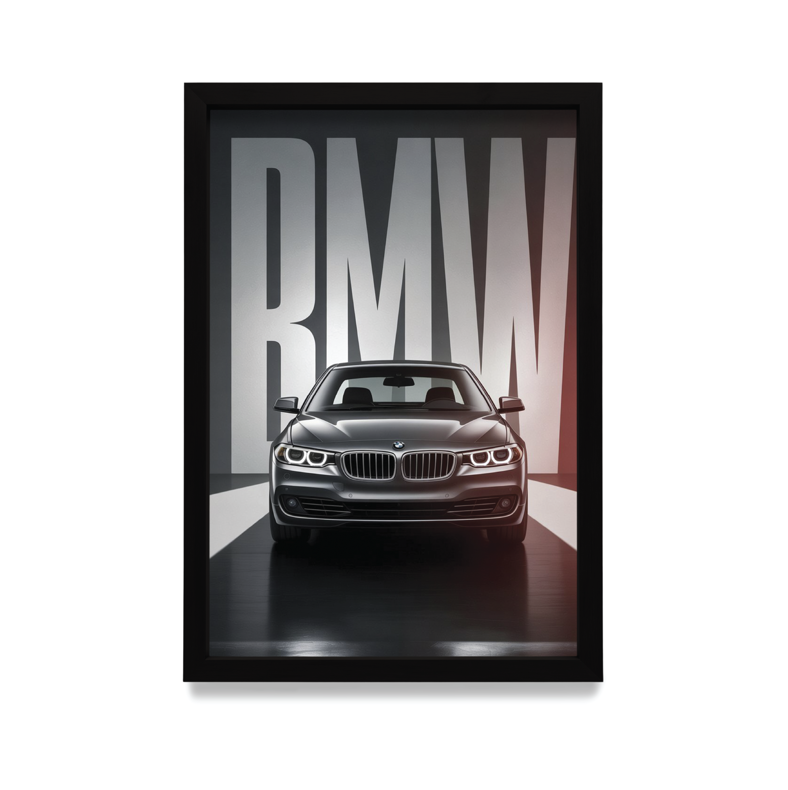 Plakat BMW w czarnej ramie