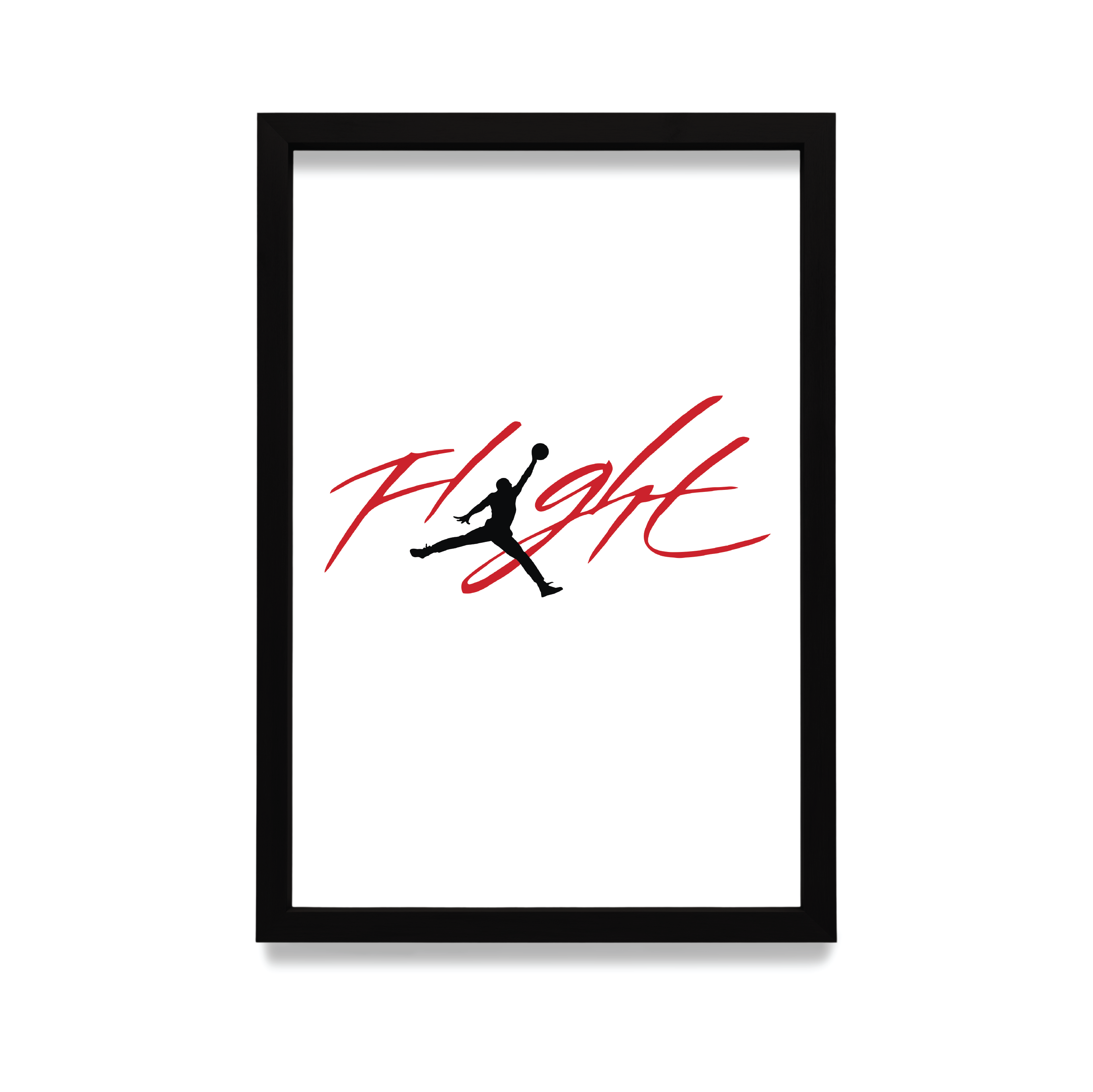 Plakat Jordan Flight w czarnej ramie