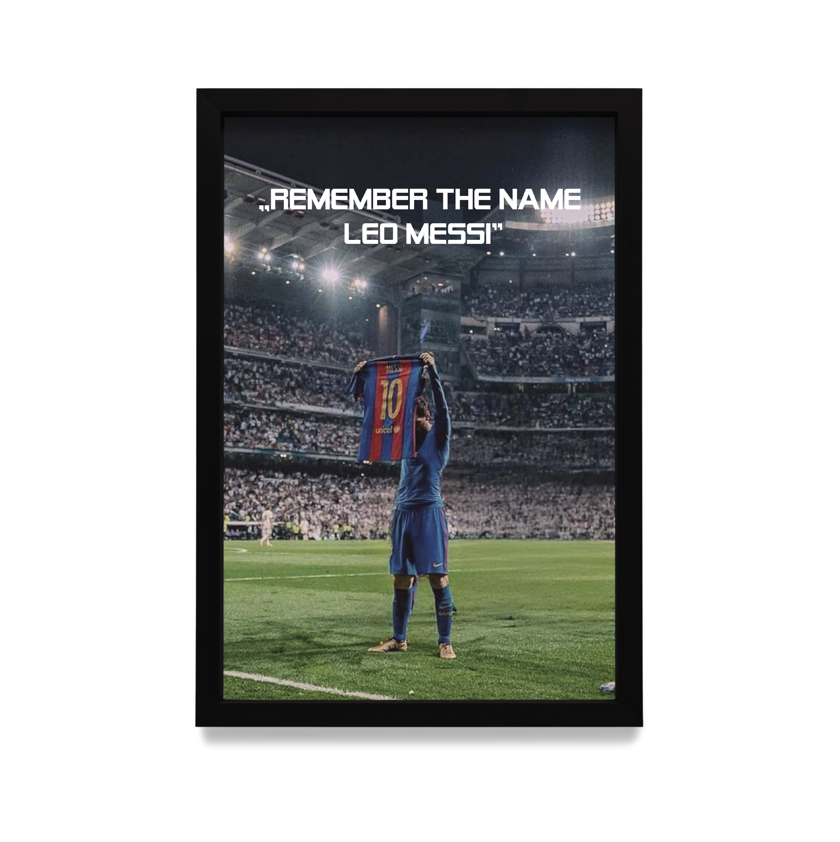Plakat Leo Messi w czarnej ramie