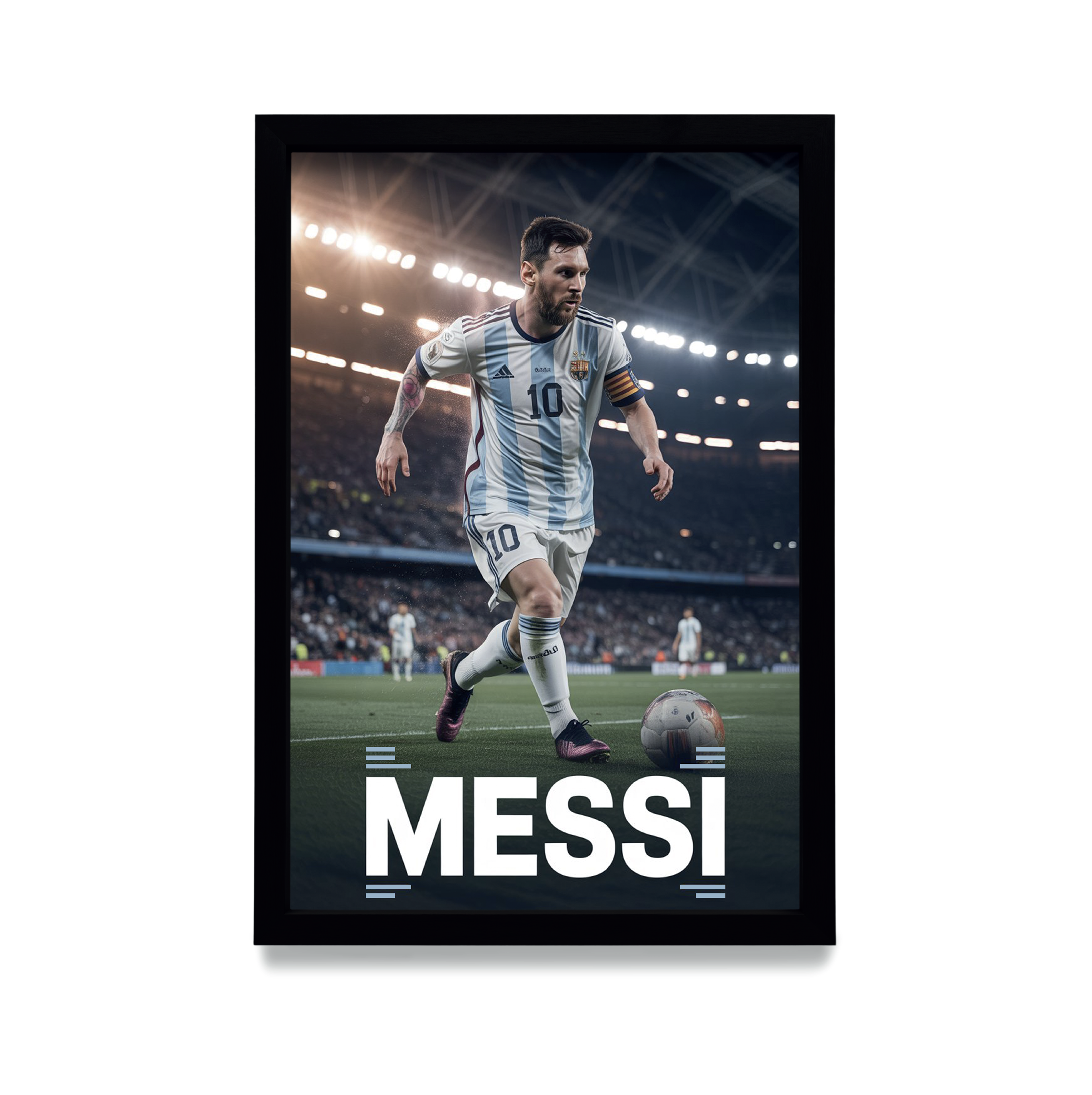 Plakat MESSI w czarnej ramie