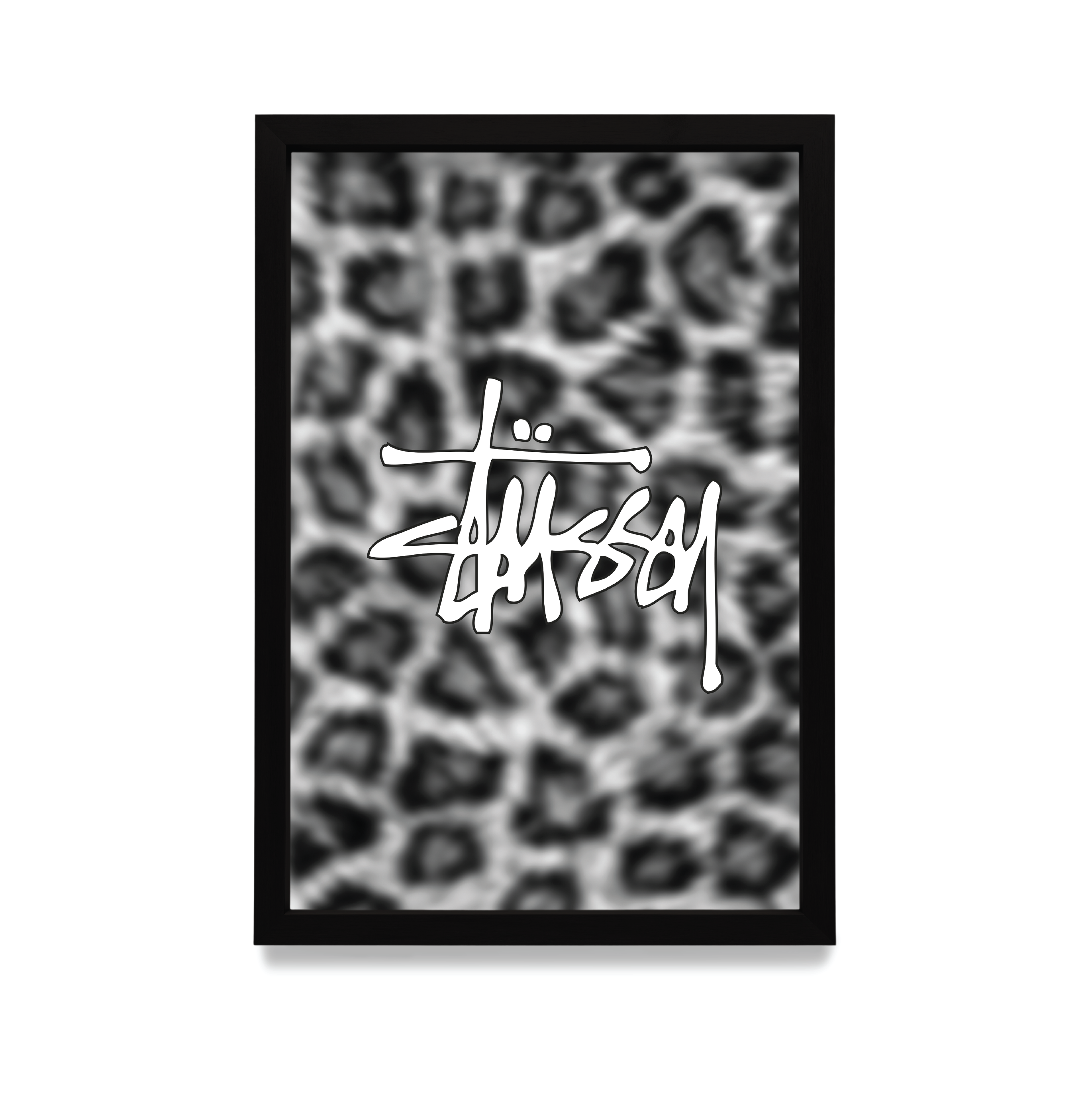 Plakat Stussy w czarnej ramie