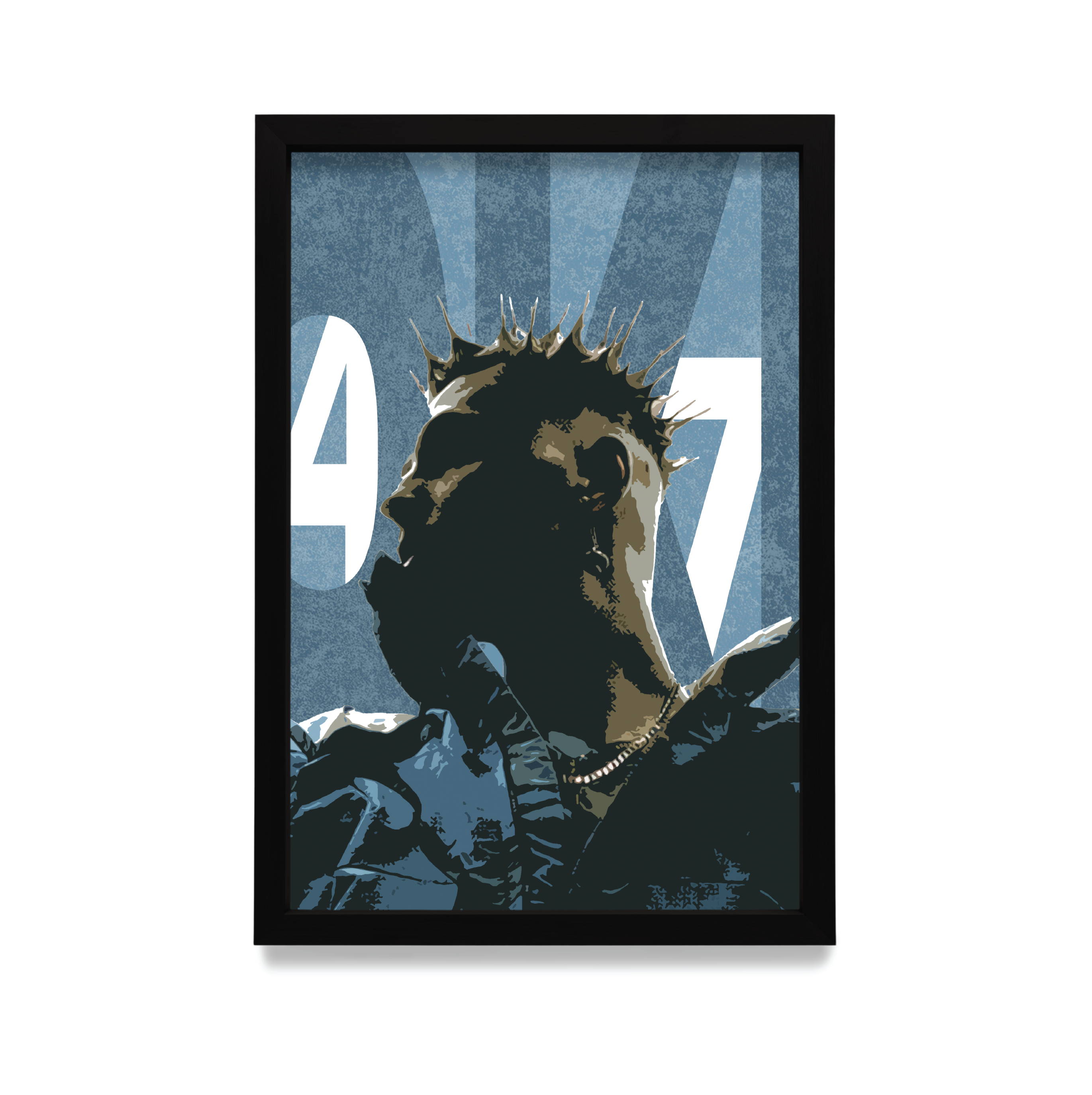 Plakat Oki47 w czarnej ramie