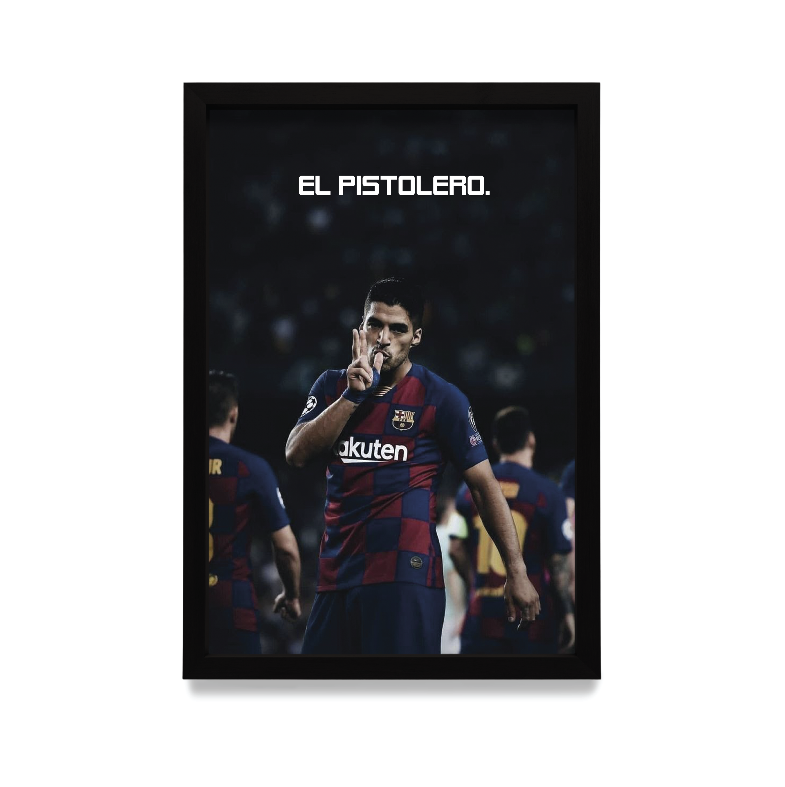 Plakat Suarez w czarnej ramie