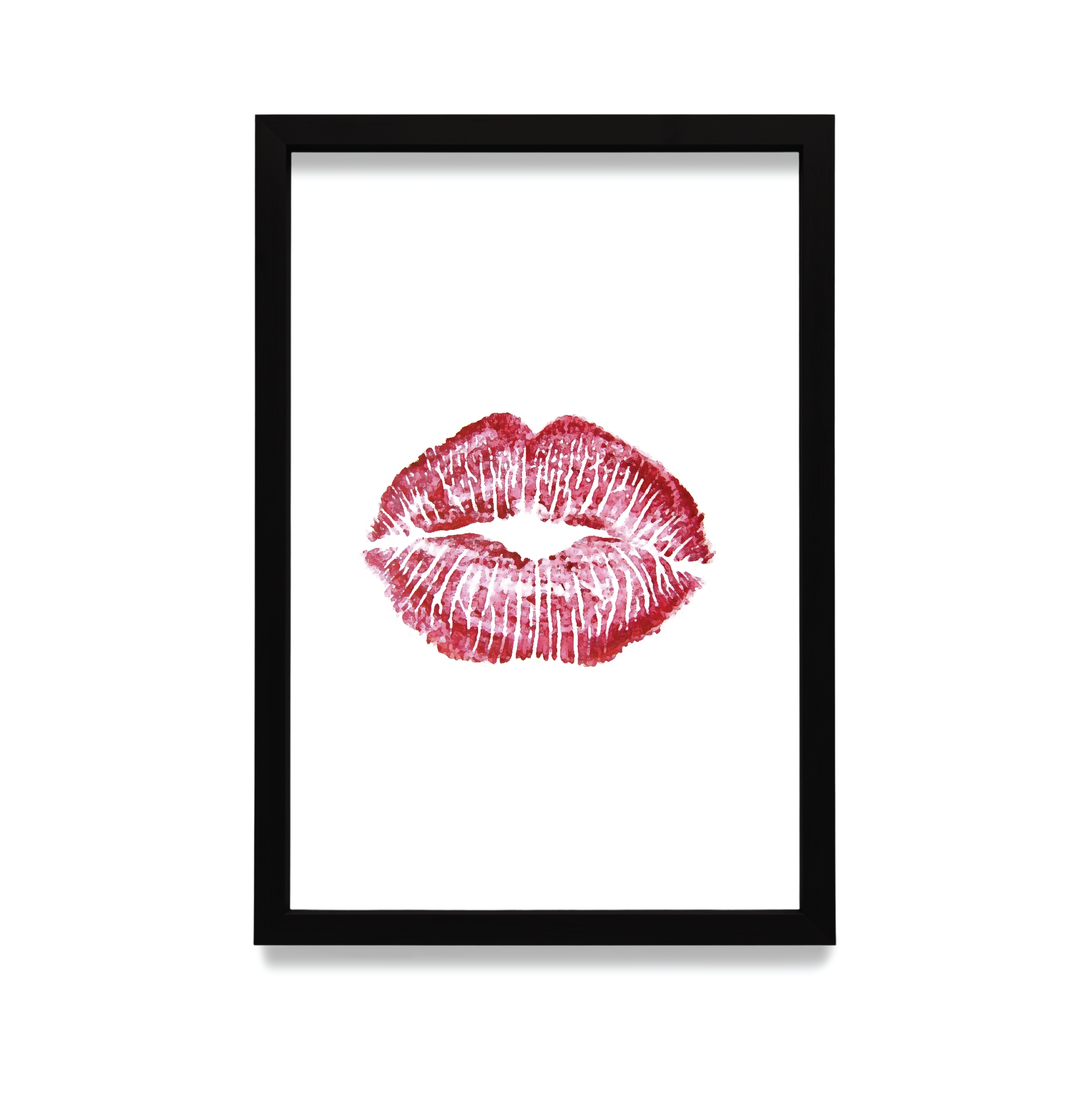Plakat Usta w czarnej ramie